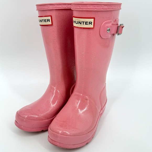 Hunter Other - Hunter Girl's Pink Glitter Rain Boots Size 12